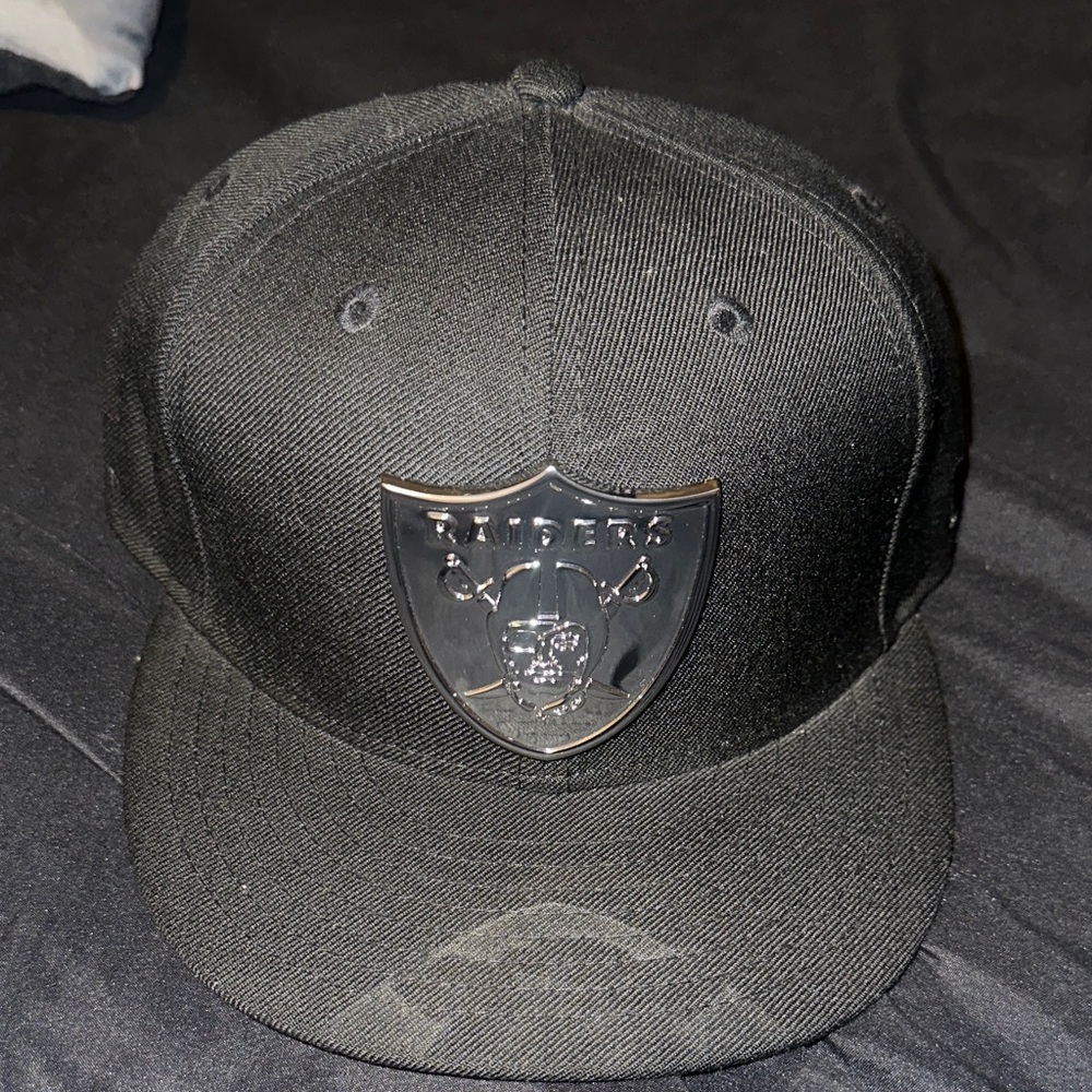 New Era Black Raiders Hat